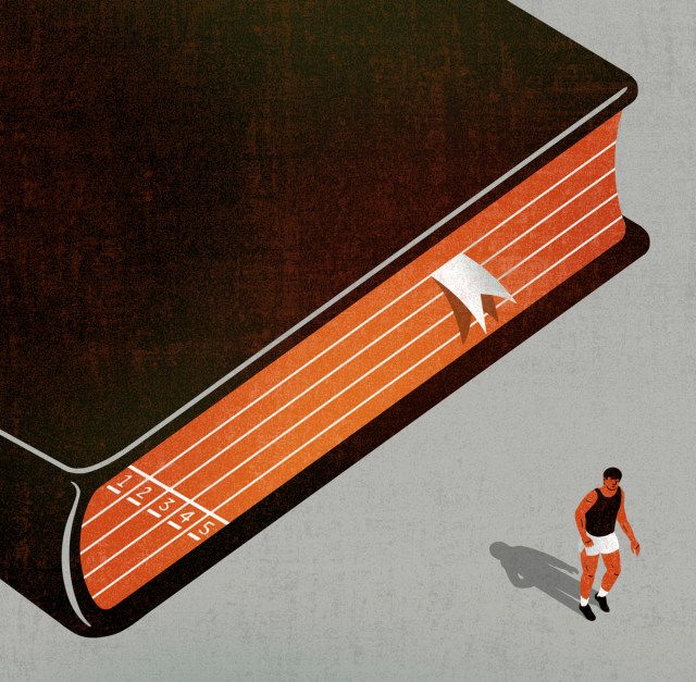 What's so terrible about giving up on a book" for the Guardian. Illustration by Francesco Bongiorni