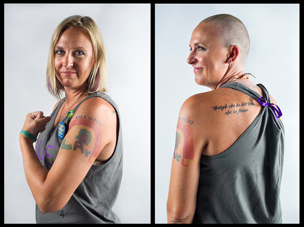 Nicole Blakely, shaving for Layla. © Ali Smith