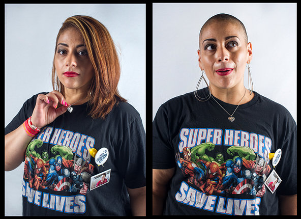 YvetteVelez Rivera, shaving for Nayelis.© Ali Smith